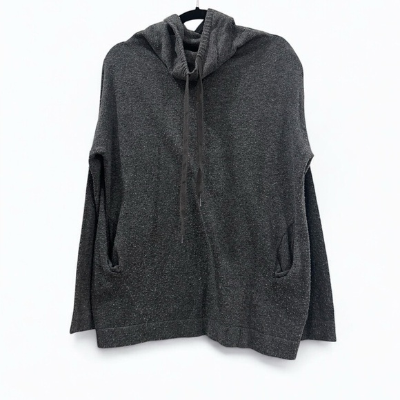 LUMIERE Women’s Cowl Turtleneck Gray Sweater Wity Pockets Small Gray - Picture 1 of 8
